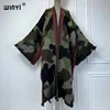 WINYI camouflage colour African women winter kimono long sleeve OverCoat abaya dubai luxury Open Front Long Cardigan party dress 1