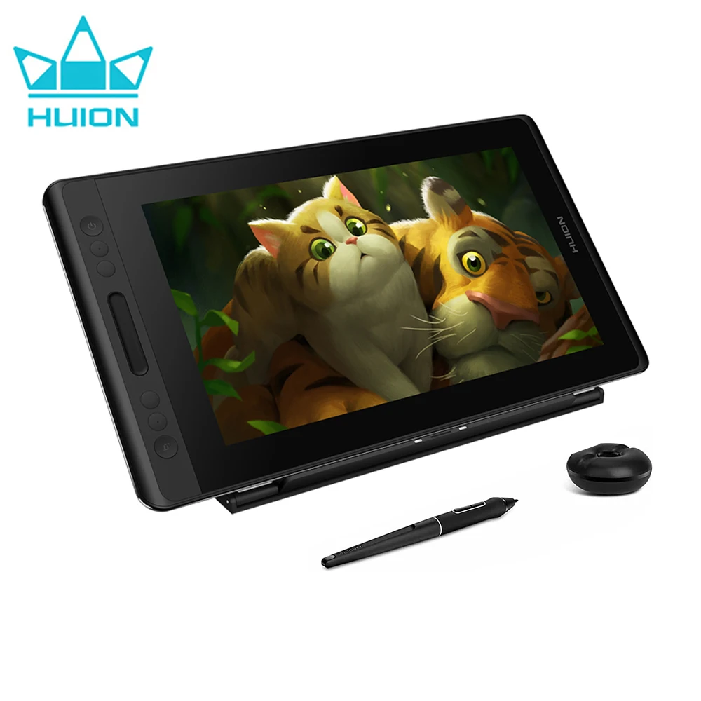 HUION Kamvas Pro 13 Graphic Tablet Monitor 13.3 Inch Screen Animation  Drawing Display with Touch Bar Tilt Support Digital Pen