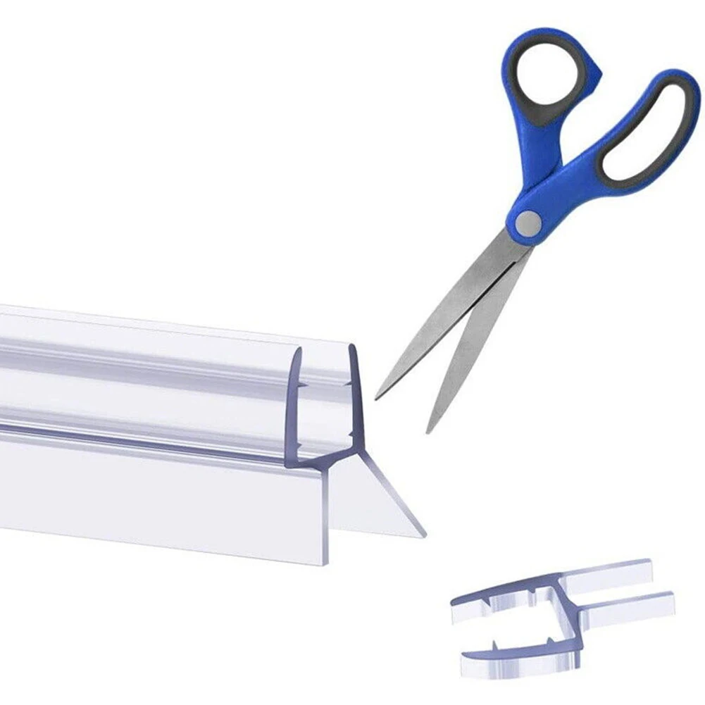 2pcs Shower Screen Seal Strip Rubber Glass Door Weatherstrip Portable Window For Glass Bottom Windproof Water Retaining door seal strip,sealing strip tape,window seal strip,sealing tape,sealing strip,rubber seal strip,rubber door weatherstripping,silicone seal strip,shower door seal,shower water barrier
