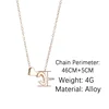 SUMENG-Collier avec Pendentif en Forme de Petit Cœur pour Femme, Bijou Délicat avec Initiales en Or et Argent, Ras du Cou avec Lettre et Nom, Cadeau à la Mode