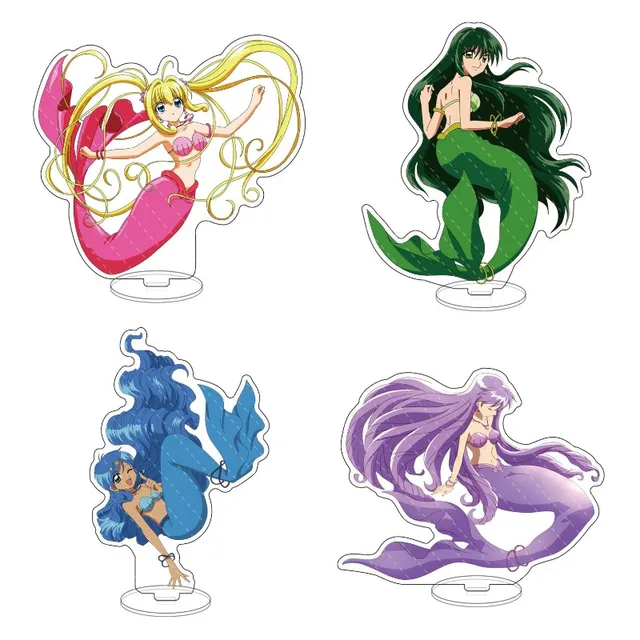 Anime Mermaid Melody Figures Nanami Luchia Hanon Hosho Cosplay Acrylic Stands Toin Rina Character Model Kawaii Desk Decor Props