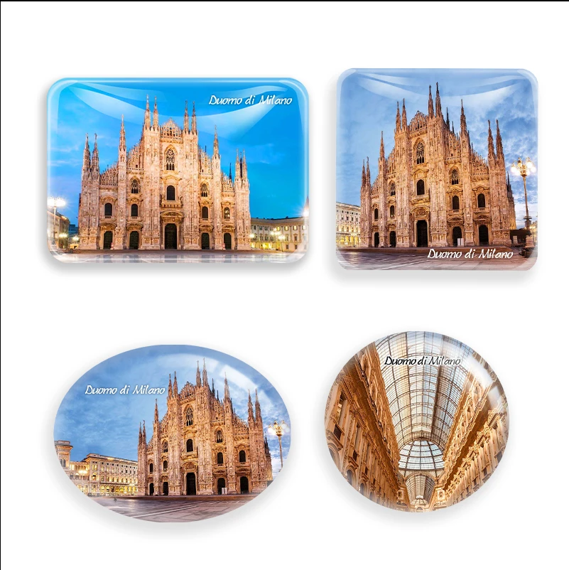 Сувенирный магнит для холодильника Duomo di Milan, Италия, Милан, стеклянный холодильник, магнитный туристический подарок