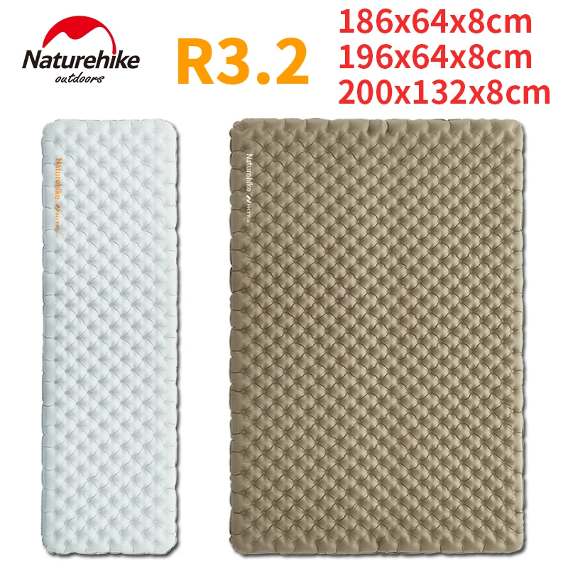 Naturehike R3.2 Air Mat Inflatable Mattress Ultralight Camping Sleeping Pad Ultralight Outdoor Hiking Travel Warm Portable inflatable mattress camping mattress