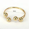 FUQI Original Designer 18K Gold Plated Copper Charm Ball Cuff Bangles for Women Bracelet Stackable Punk Fashion Jewelry Gift 2