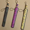 1pc Chinese Folding Fan Storage Bag Vintage Dustproof Carry Bags Bamboo Hand Fans Protection Pouch Cover Wedding Party Gifts 2
