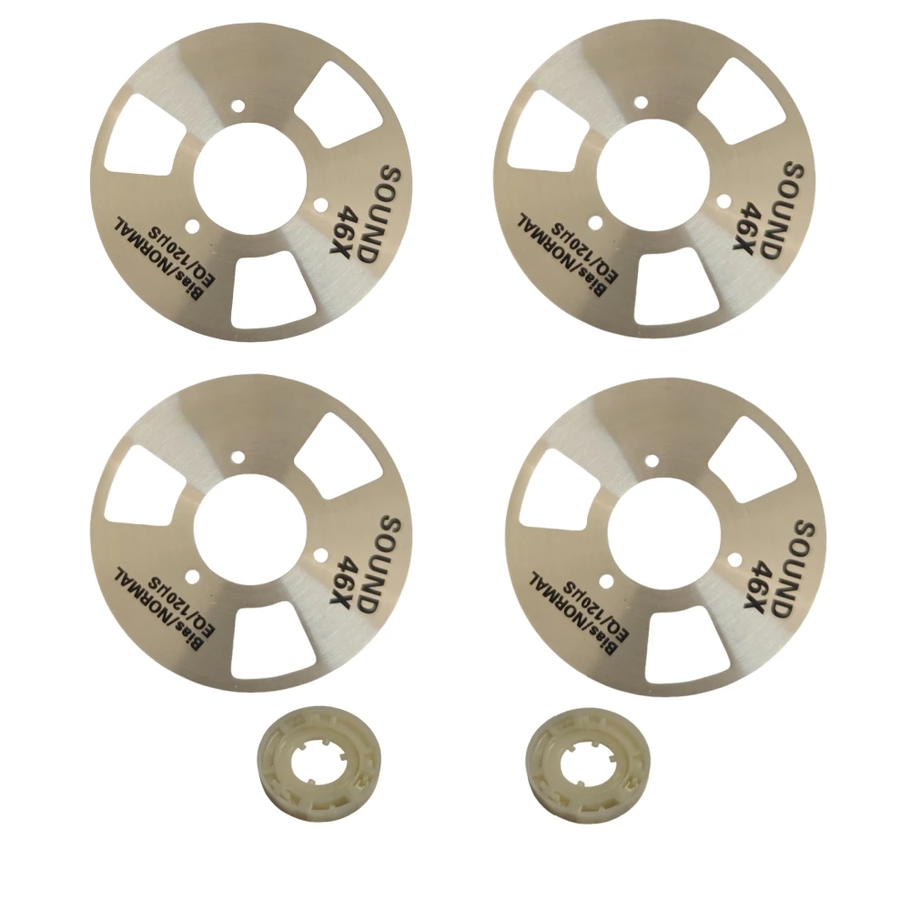 Cassette Tape Recorder Tape Accessories Audio Accessories Pack of 4 Reels + 2 Wheel for TEAC