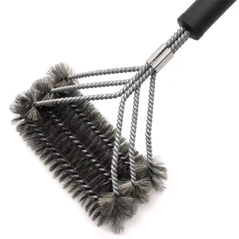 Safe Grill Brush Bristle Free BBQ Grill Brush Rust Resistant Stainless Steel Barbecue Cleaner Grilling Accessories Clean Tools