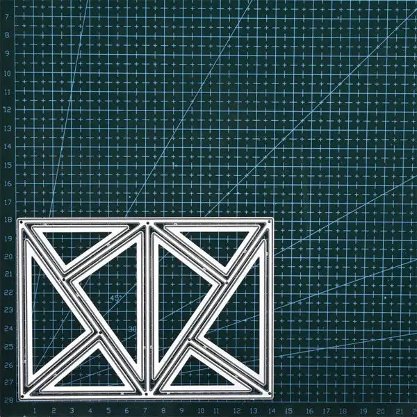 2022 New Arrival Rectangle Triangle Background Cutting Die DIY Scrapbook Card Making Craft Die Photo Album Decoration 