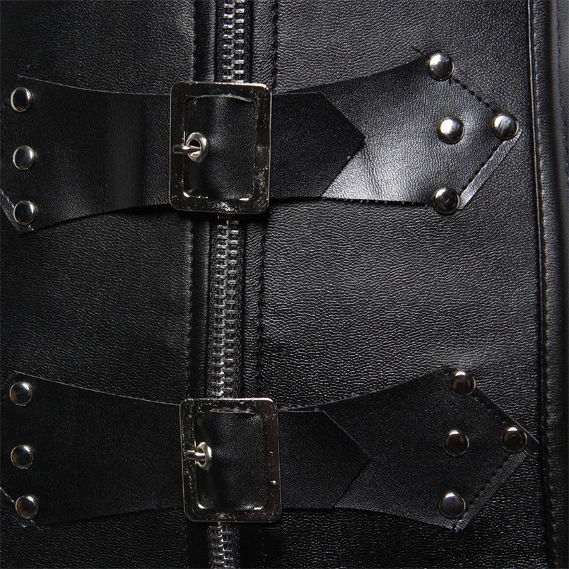 Corset Tops For Women Steampunk Faux Leather Corsets Steel Bone Waist Corset Steam Punk Corsets Leather Underbust Corset