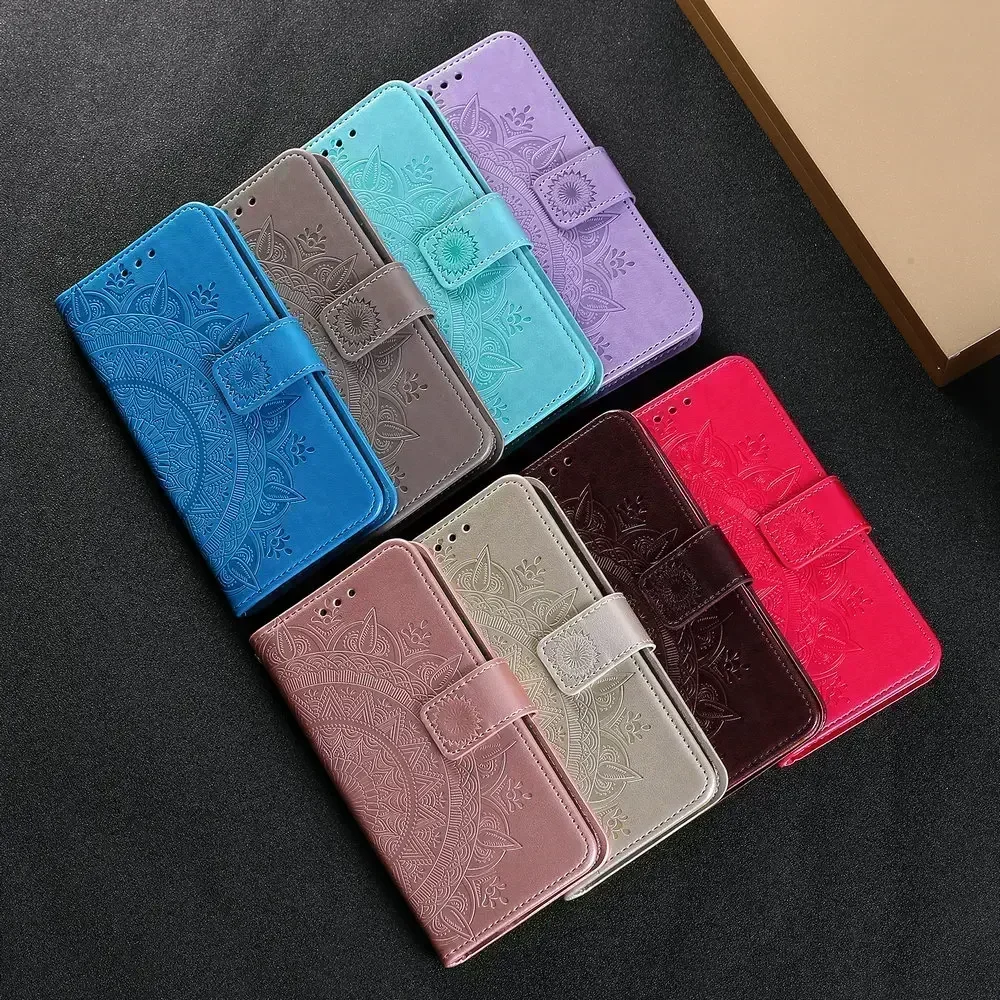 Magnetic Leather Flip Wallet Cover Case