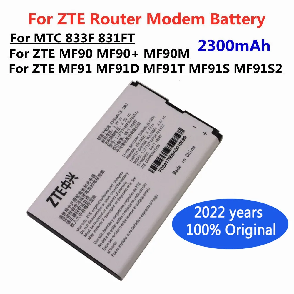 

4G Wifi Router Modem Battery For ZTE MF91 MF90 MF90+ MF90M MF91D MF91T MF91S MF91S2 MTC 833F 831FT Li3723T42P3h704572 In Stock