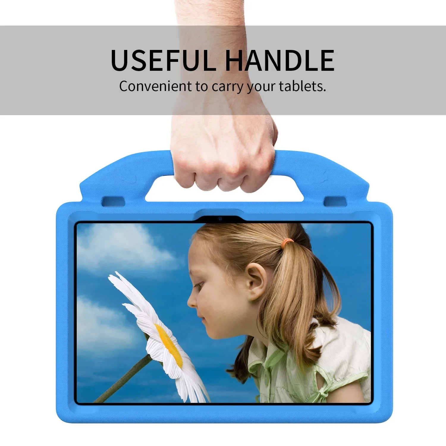 Durable Kids Tablet Case with EVA Hand Holder and Stand