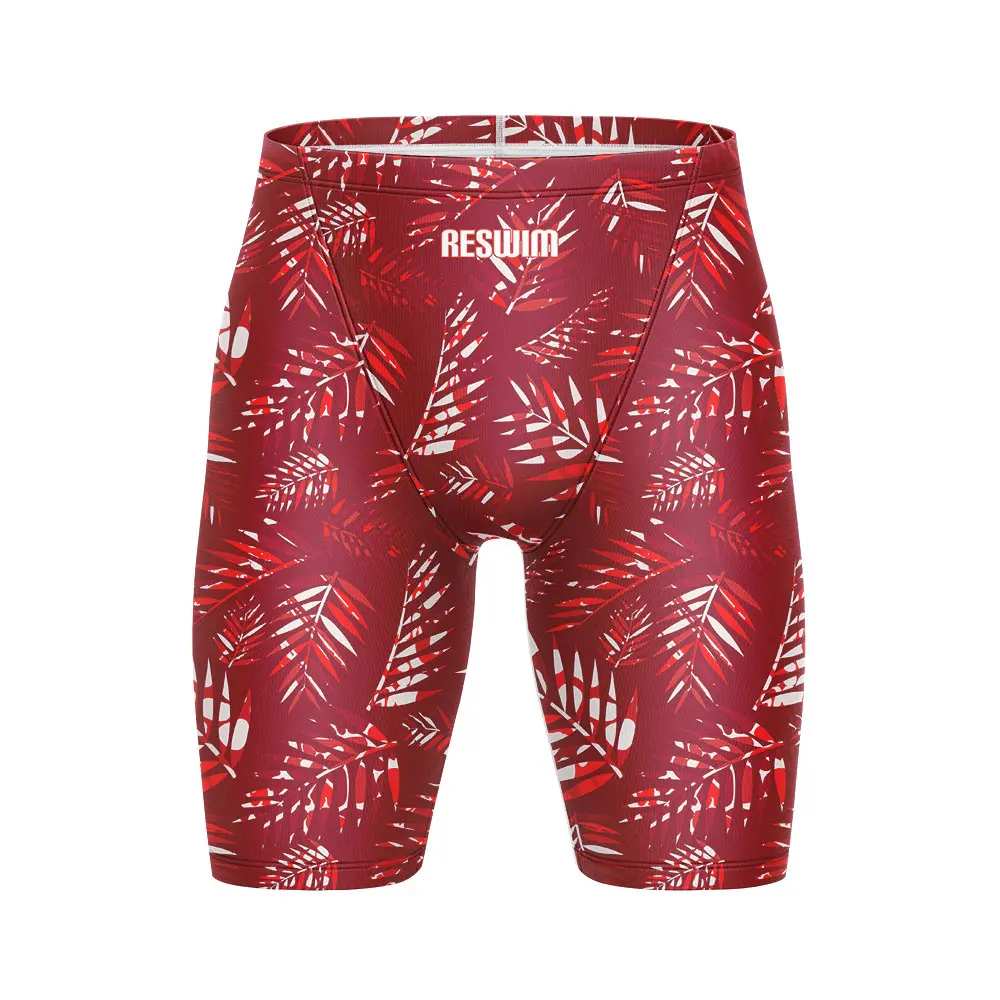 Men's Pro Swim Jammer Swimsuit Shorts Athletic Training Swimwear Swimming Trunks Beach Tights Shorts Quick Dry Bathing Suit