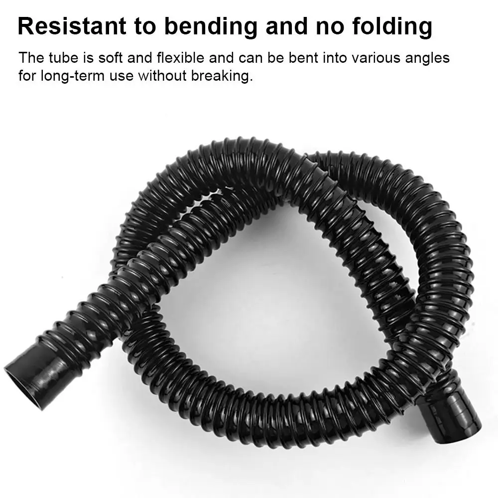 1Pcs I.D 20/25/32/40mm Corrugated Hose Inlet Outlet Hose Rubber Head Aquarium Corrugated Pipe with Clamps Soft Fish Tank Tube