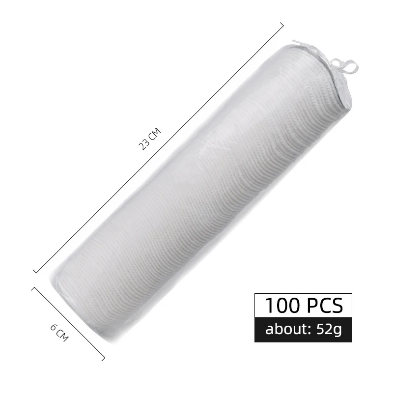 Makeup Remover Pads 100PCS Disposable Cosmetic Wipes Nail Art Cleaning Round Pads Soft Daily Supplies