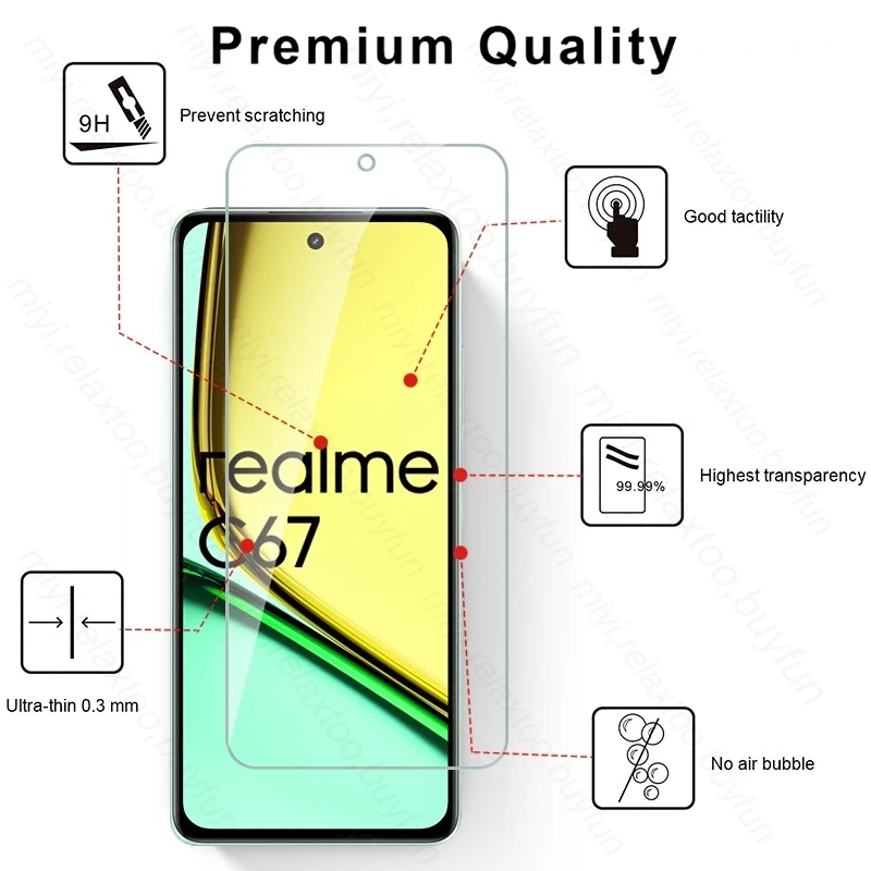 Realmi C67 4G Glass 4In1 Camera Lens Protective Glass For Realme C67 C 67 67C 4G RMX3890 6.72