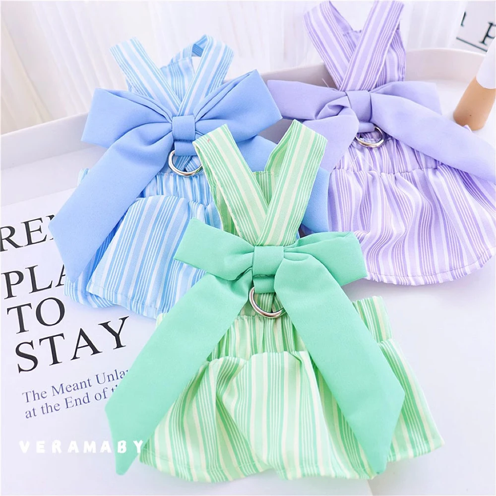 Spring Summer Dog Bowknot Dress - PeticaDeals