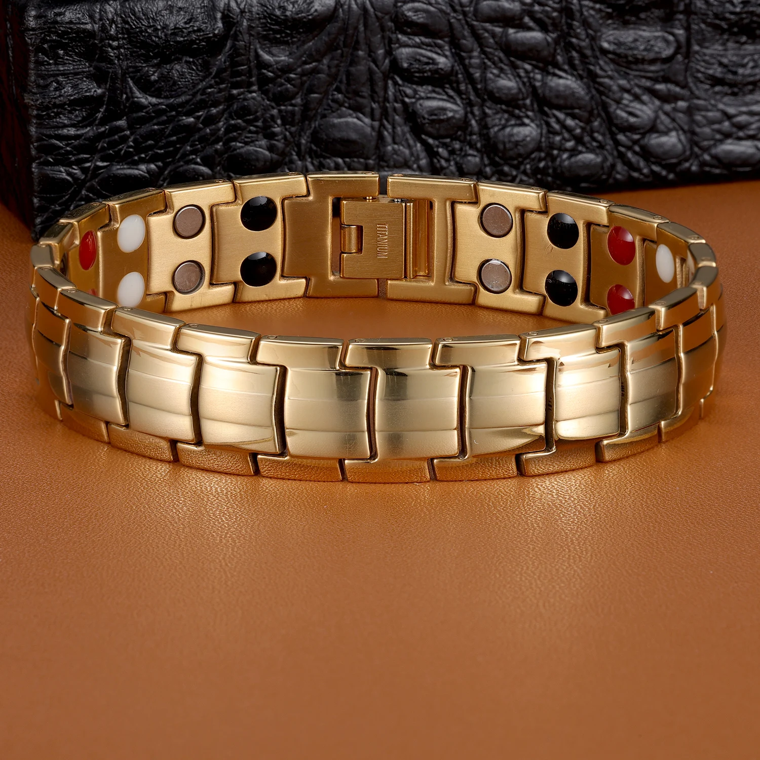 Jeracol Direct Bracciale Magnetico In Acciaio Al Titanio Per Donna: Sollievo Da Artrite E Tunnel Carpale, Regolabile, Con Strumento Di Rimozione