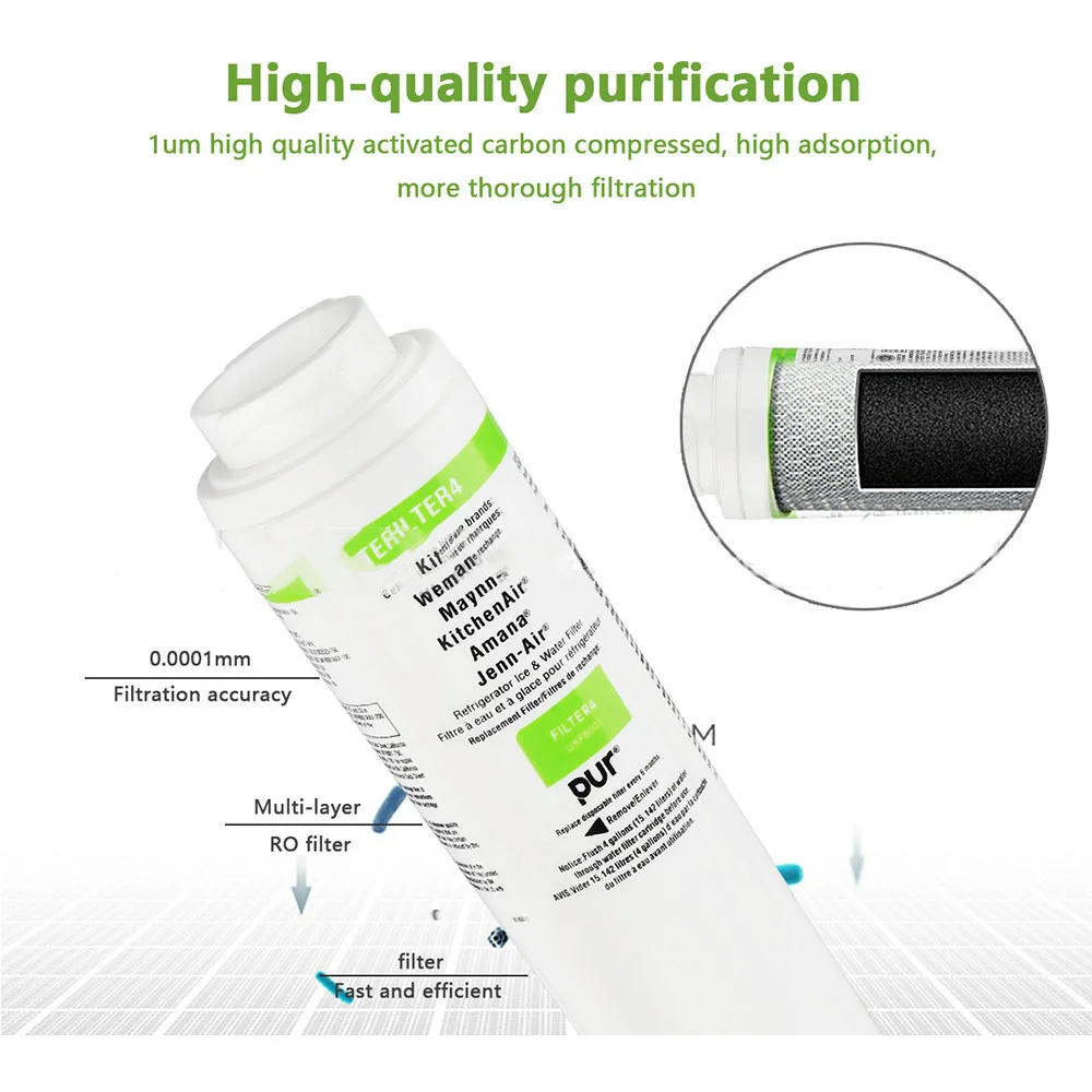 1PC Household Replacement Refrigerator Filter Strainer Cartridge For Amana WF50 Maytag Sears Kenmore UKF8001 Whirlpool EDR4RXD1
