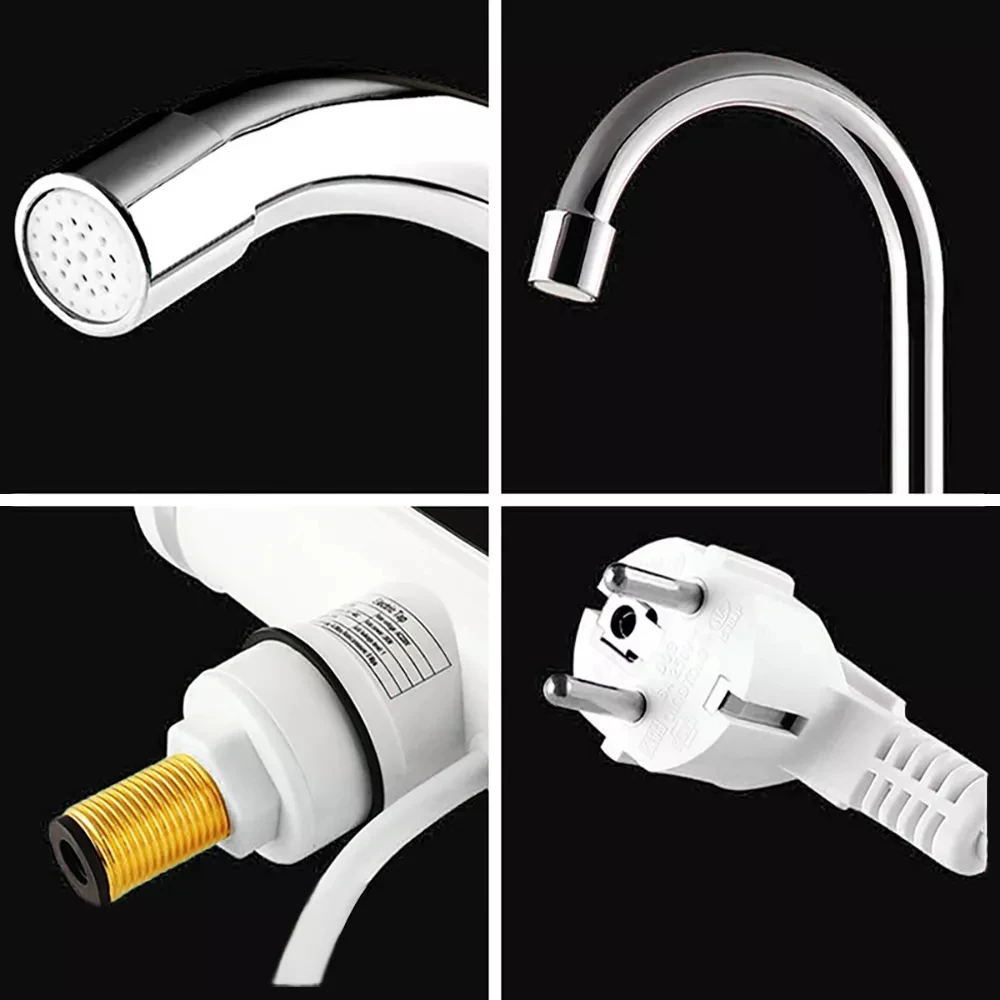 Instant Electric Water Heater Temperature Display Water Heating Kitchen Hot  3000W Water Heater with LED EU Plug Kitchen Faucet - AliExpress