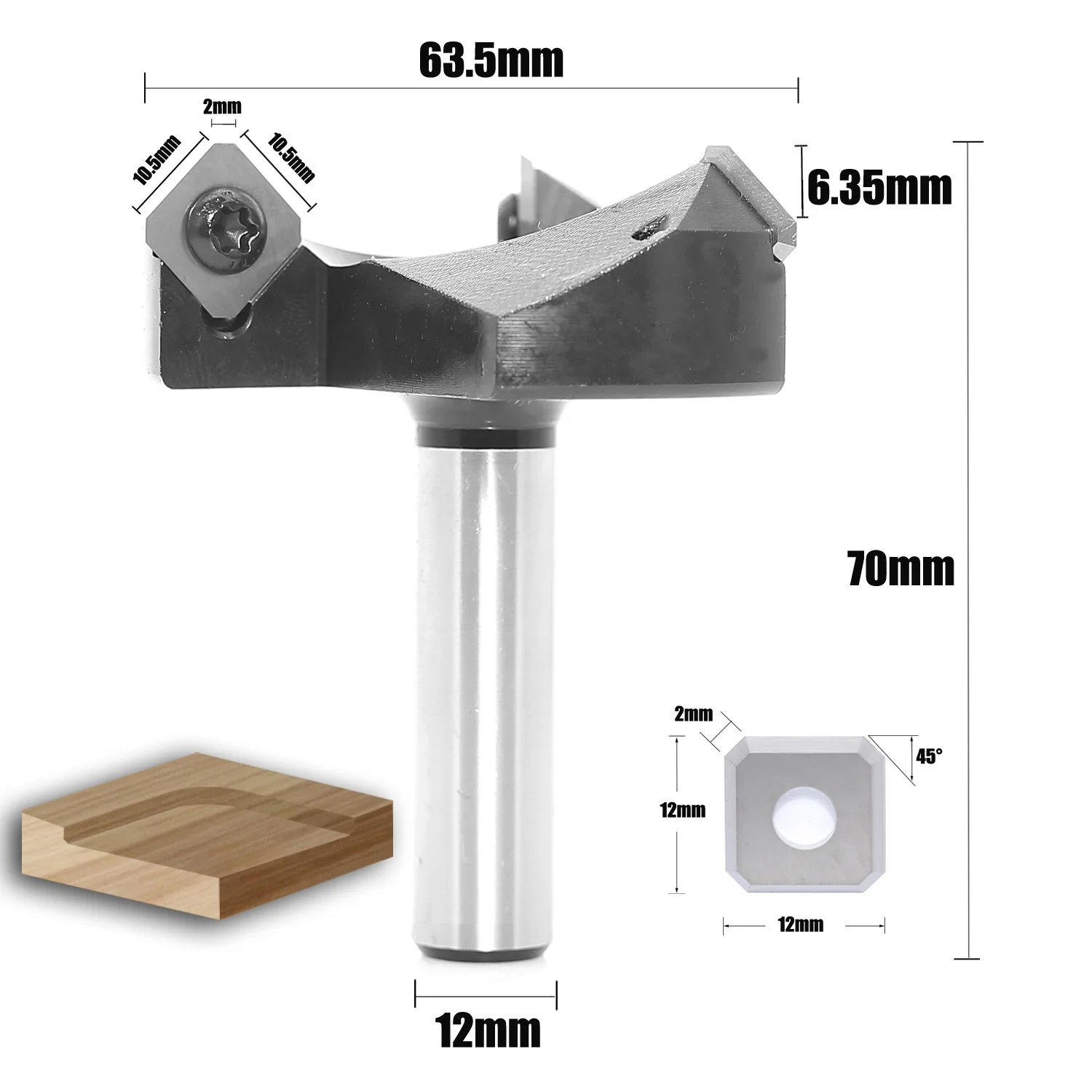 CNC Heavy Duty Spoilboard Surfacing Fly Cutter – Plunging Planing Slab Leveler Milling Cutter for Wood Router Bits & End Mill Machines 5