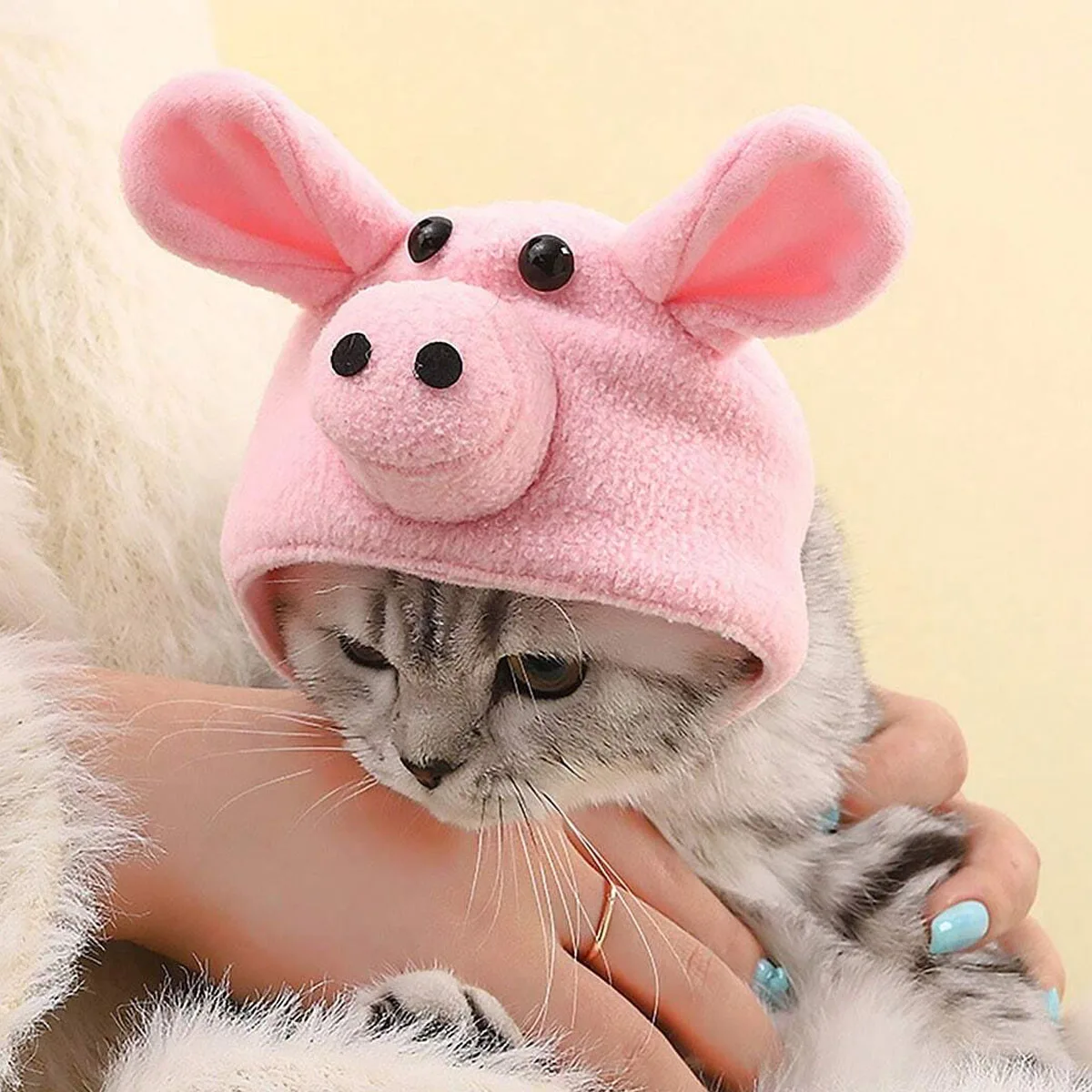 1pc-Adjustable Plush Pet Hat for Small Dogs and Cats