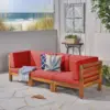 Outdoor Sectional Sofa Set -Seater - Acacia Wood - Outdoor Cushions 1