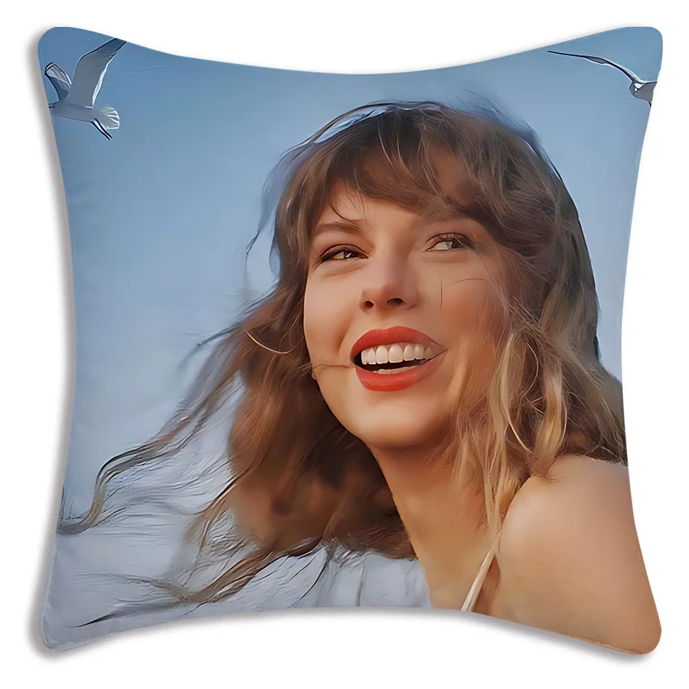 thumbnail image 1 of Fundas de almohada de dibujos animados T-Taylors, funda de cojín decorativa para sofá, hogar, impresión a doble cara, corta, de felpa, linda S-Swifts, 1 of 5