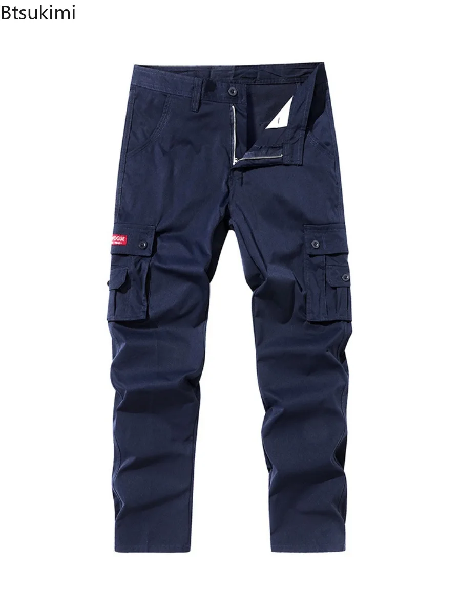 2024 Fashion Tactical Cargo Pants for Men Outdoor Casual Sport Joggers Trousers Men's Straight Workwear Pants with Multi-pockets