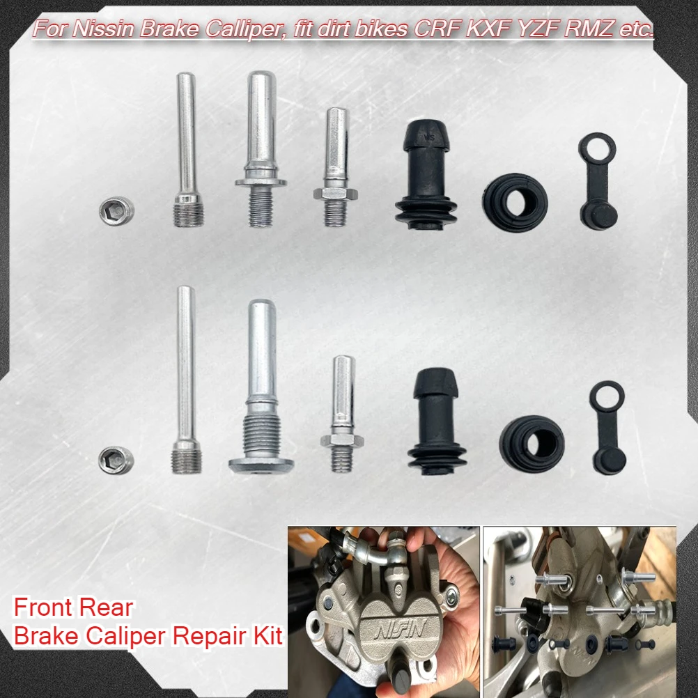 ForNissinBrakeCaliperRepairKitMotorcycleFrontRearCaliperGuidePinRebuildKitFitHONDAHONDAKAWASAKISUZUKICRFKXF-AliExpress