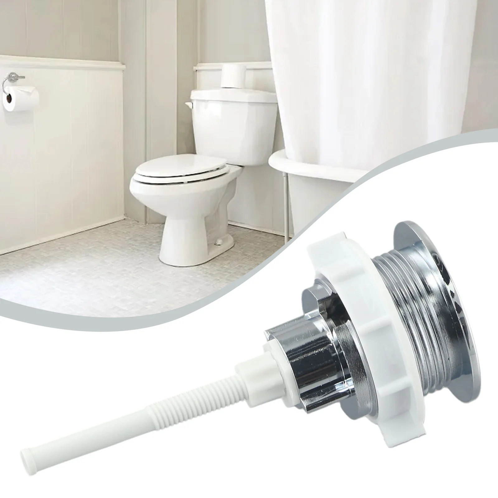 

Brand New Toilet Tank Button Rust-proof 1 Piece 14.5*4.6*4.6 Cm Corrosion-resistant Hotels Public Places And More.