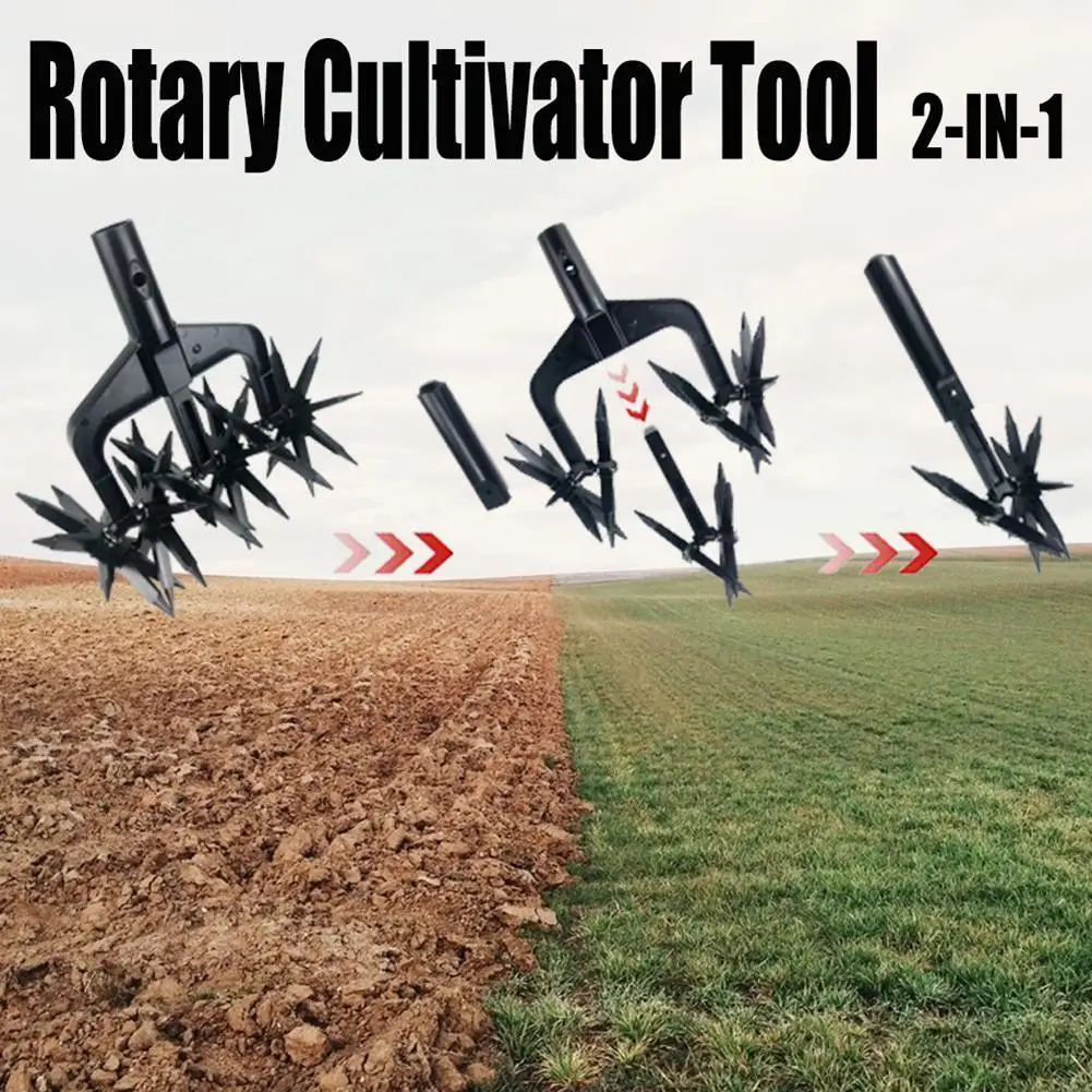 Manual Soil Lawn Scarifier Turning Tools Garden Aerator Rotary Tiller Cultivator Artifact for Home Garden Tools 2