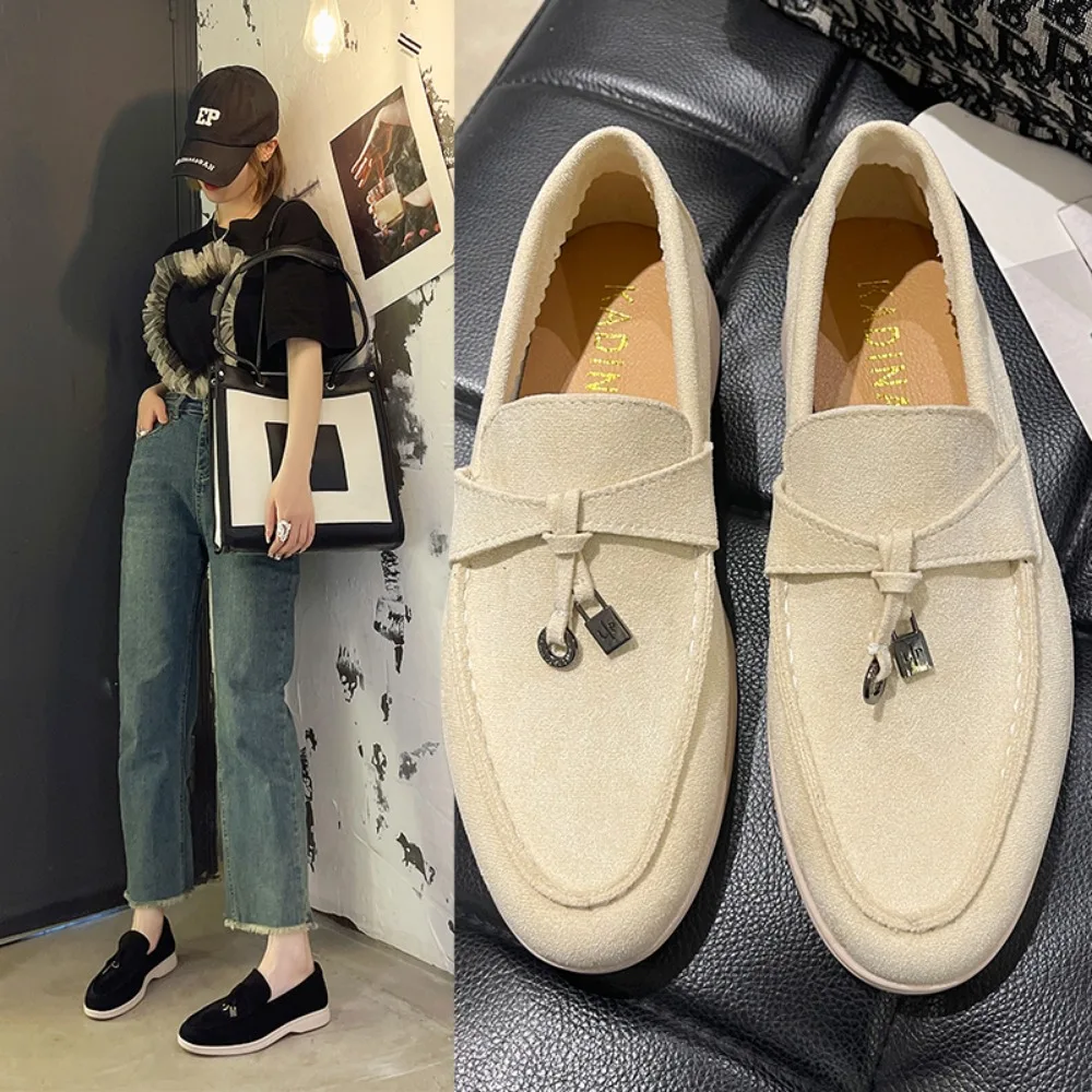 Sport Women Flats Shoes 2023 New Trend Spring Autumn Platform Suede Loafers Shoes Casual Ladies Walking Non Slip Chaussure Femme