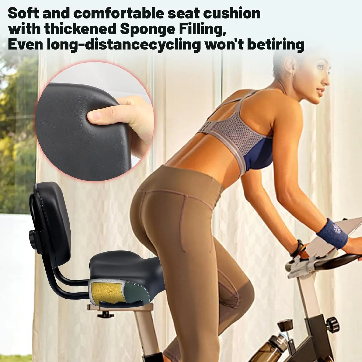 Selle - tige de selle,ensemble de siège arrière de vélo,avec coussin