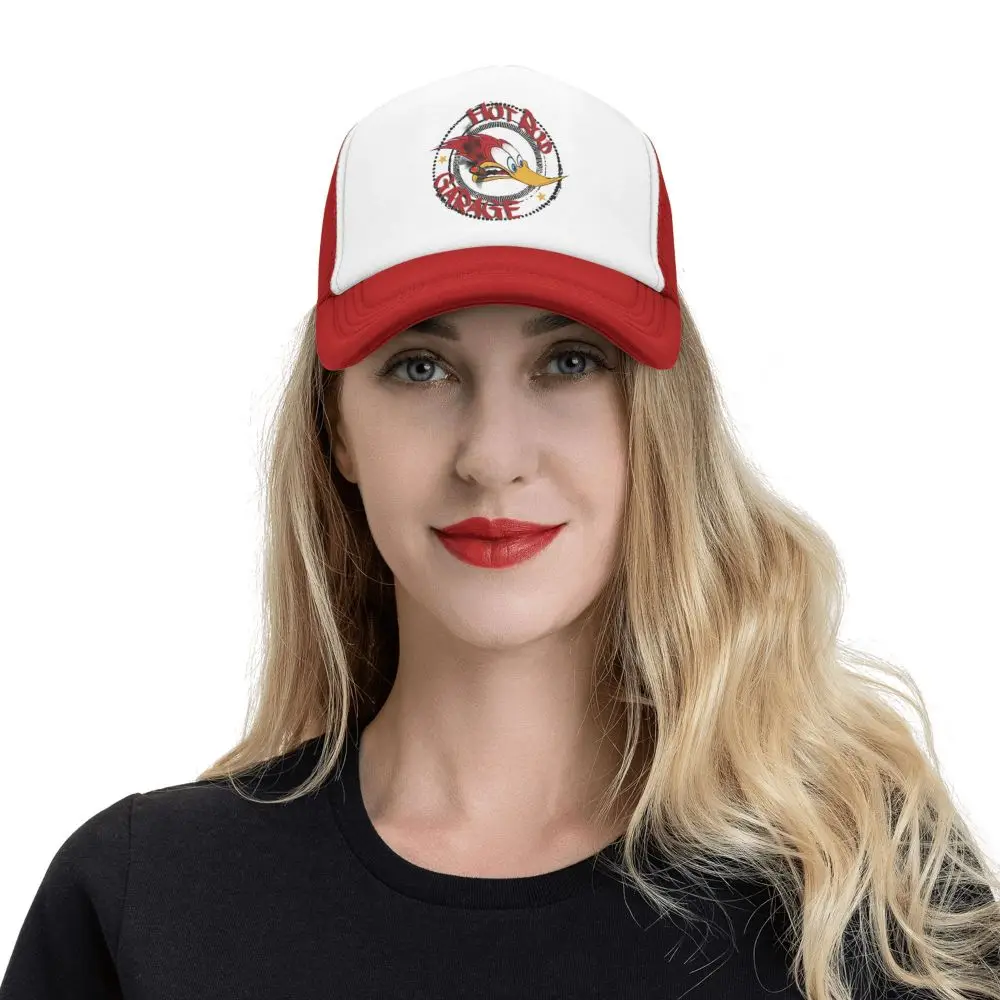 Woodys Hot Rod Garage Mesh Baseball kappe Erwachsenen Sport Sonnenhut Herr. PS Autorennen Papa Hut verstellbare Snapback Cap Trucker Cap – Detail 6