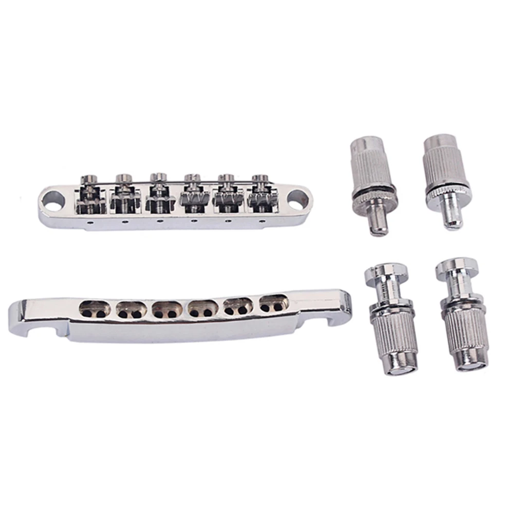 

Bridge and Tailpiece with Studs Bridges Set Chrome Color Tune-O-Matic