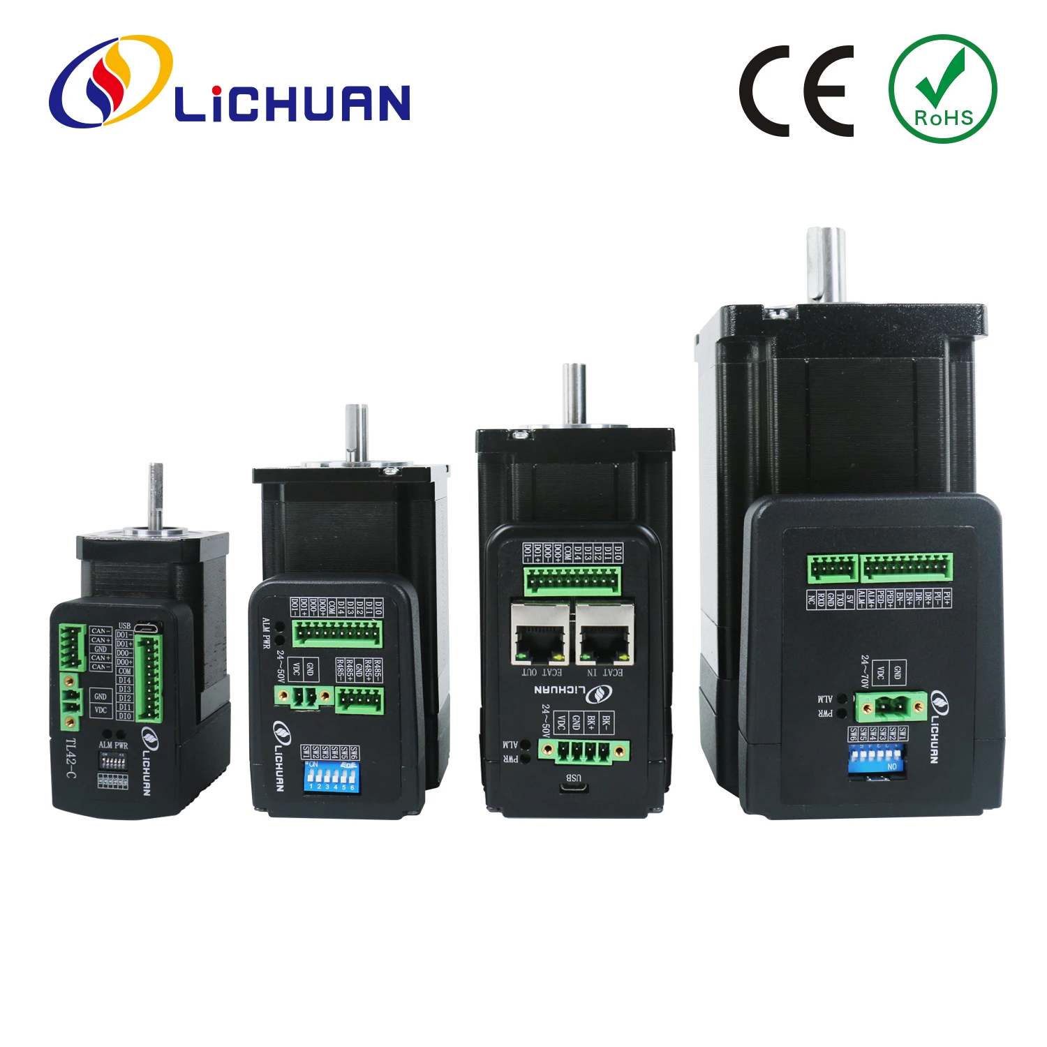 1/2/3N.m Stepper Motor Integrated 36V 4A 2Phase Nema23 Open Loop Integrated Stepper Motors Driver Packaging Machine Lichuan