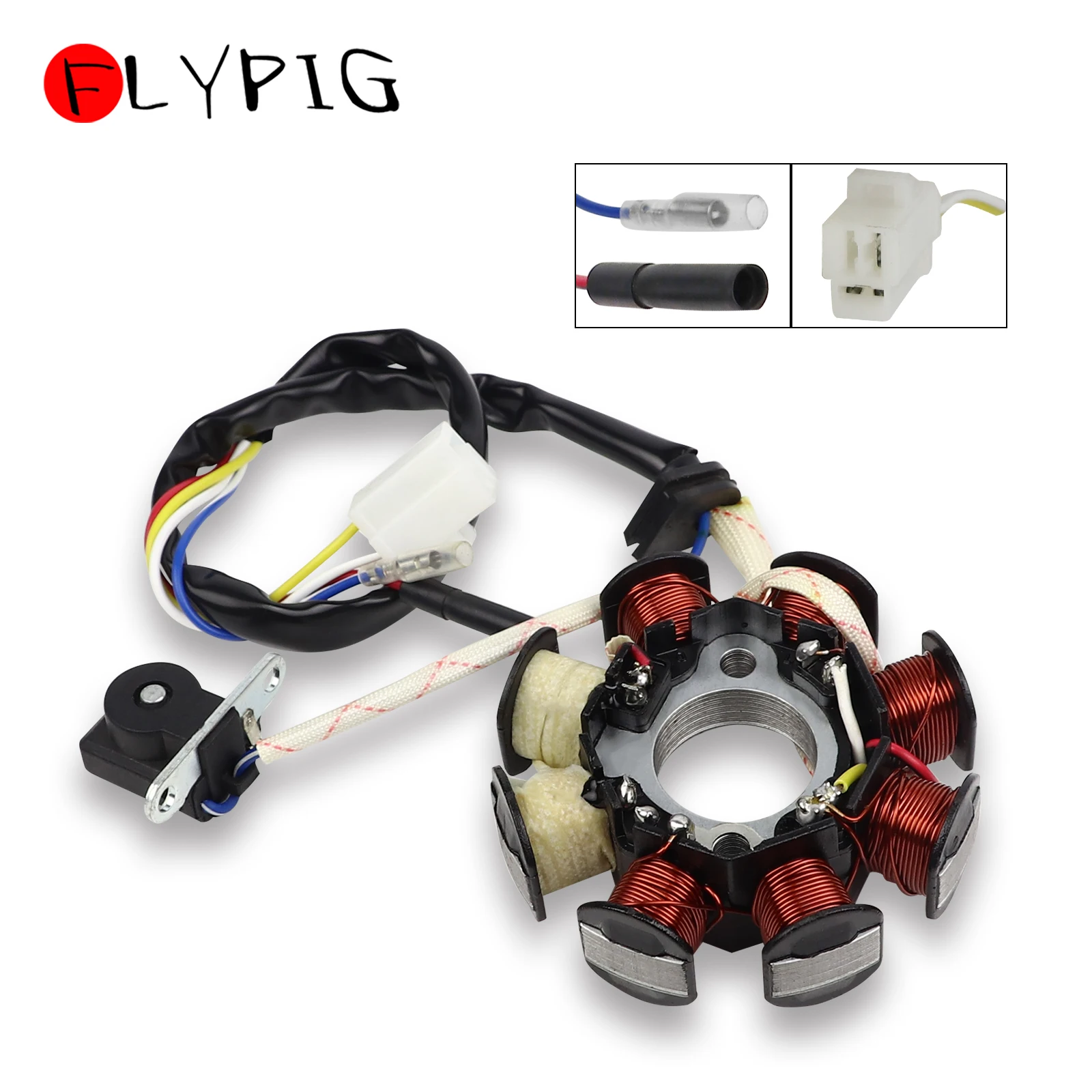 Glixal GY6 125cc 150cc 8 Coil Magneto Alternator Stator For 152QMI 157QMJ Chinese Scooter Moped ATV Go Kart Quad Engine Taotao Jonway Icebear Baja Coolster Lance SUNL Vento In | Whizz - Foto 11