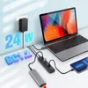 RSHTECH Powered USB Hub 7Port 10Gbps USB 3.2 Type C Individual ON/OFF Switches Adapter Aluminum USB Expander for Laptop PC 2