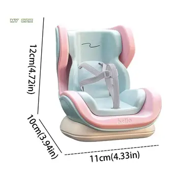 Sedile di sicurezza per bambola per auto di design a fumetti Materiale in peluche 4 stili Mini sedile di sicurezza in peluche Sedile per bambola di design Kawaii di dimensioni mini