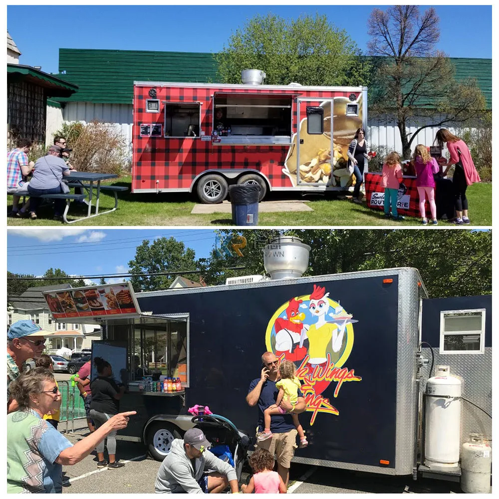 Customized Mobile Food Truck Factory Price Food Vending Trailer for Sale Breakfast Coffee Ice Cream Cart