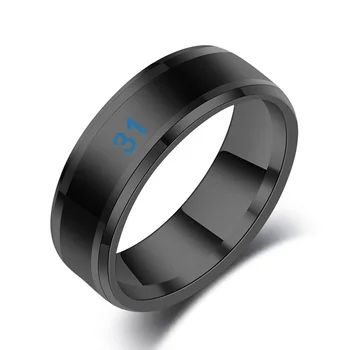 Anello Intelligente in Acciaio al Titanio per Temperatura ed Emozioni, Impermeabile, Gioiello Sensoriale per Uomo e Donna, Adatto a Tutte le Stagioni