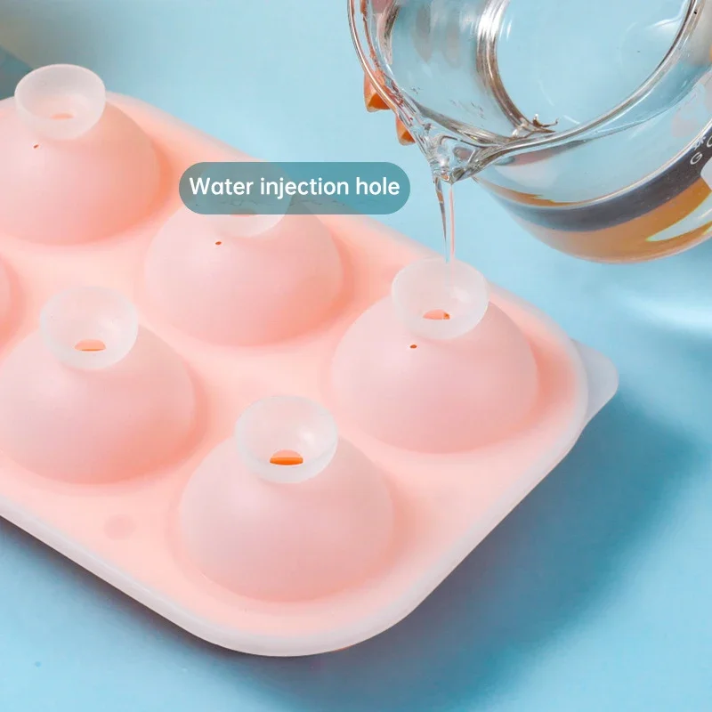 Ice Cube Maker 3D Rose Ice Molds 2.5 Inch Large Cube Trays Make 4/6 Giant Cute Flower Shape Pop Mold Silicone