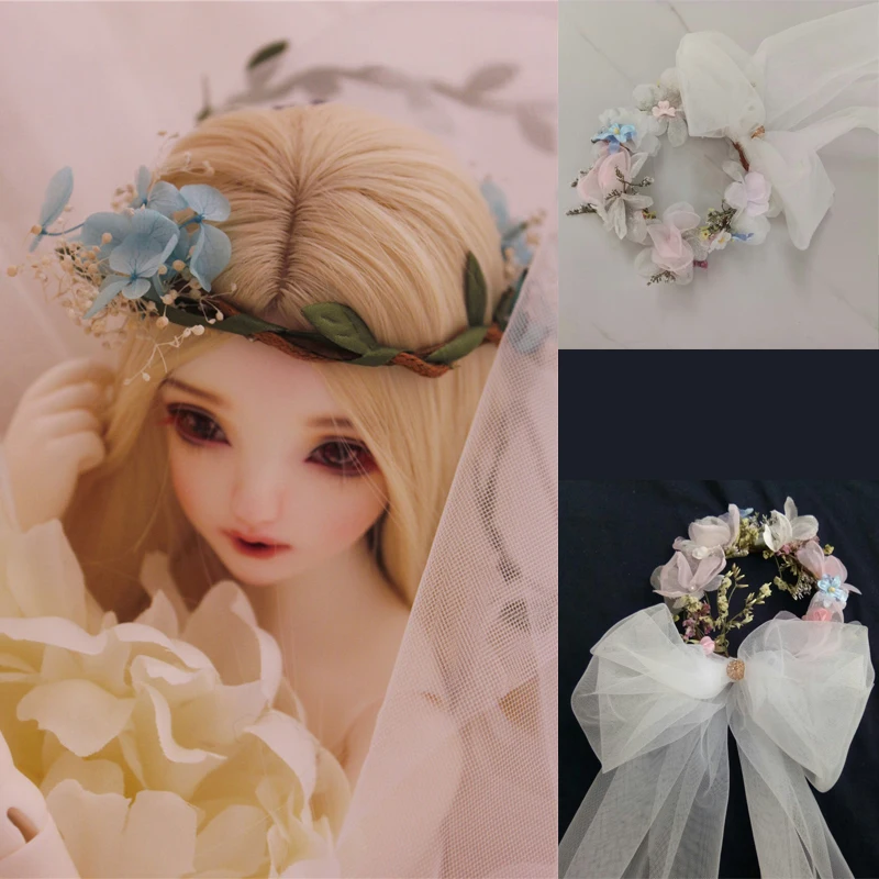 

D04-B105 children handmade toy 1/3 1/4 Doll BJD/SD doll Accessories Wedding veil butterfly headdress 1pcs