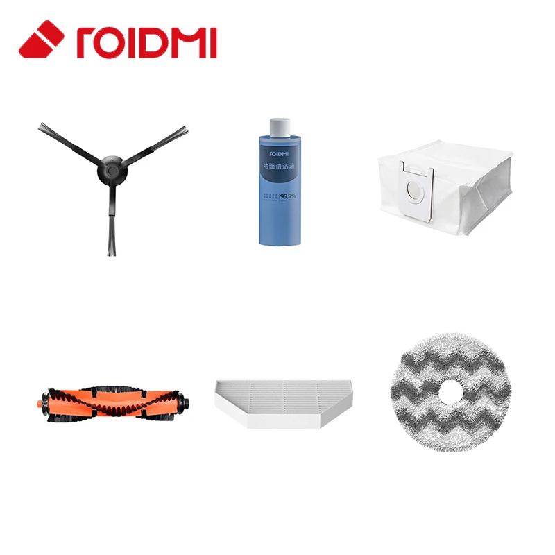 

Сменные детали для робота-пылесоса Xiaomi Roidmi EVA, швабра из ЭВА, основная щетка, фильтр НЕРА, боковая щетка, оригинал