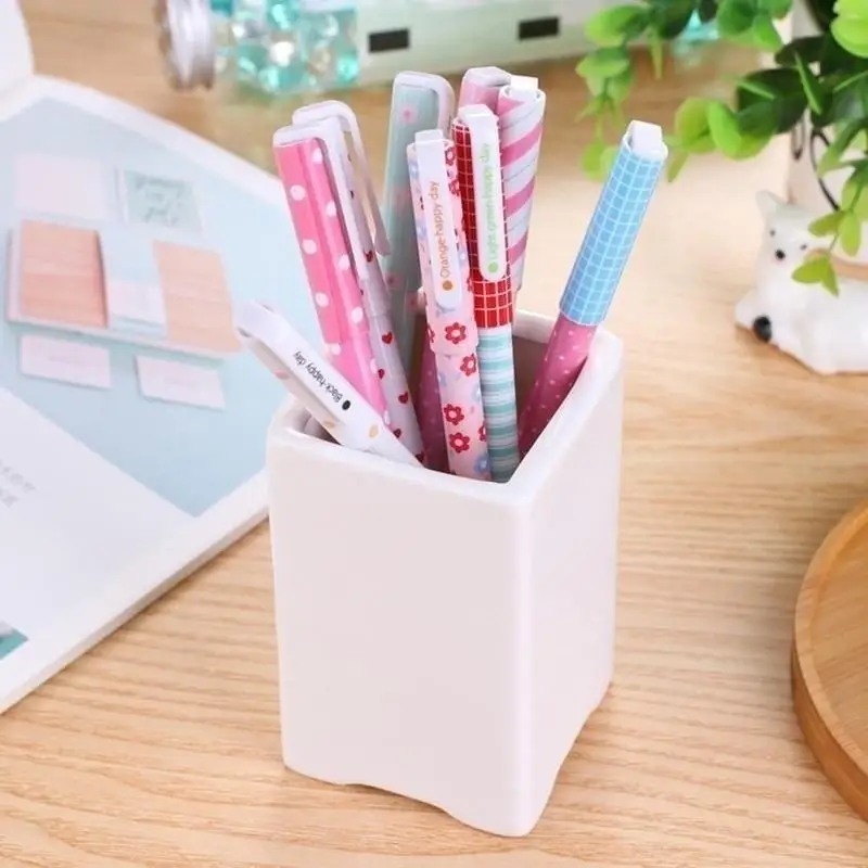 10 Stück/Set Bunte 0,38 mm Gel-Stift Blume Tier Sternenstern Süße Flora Farbige Gel-Stift niedliche Stifte für Schule Stationär – Detail 8