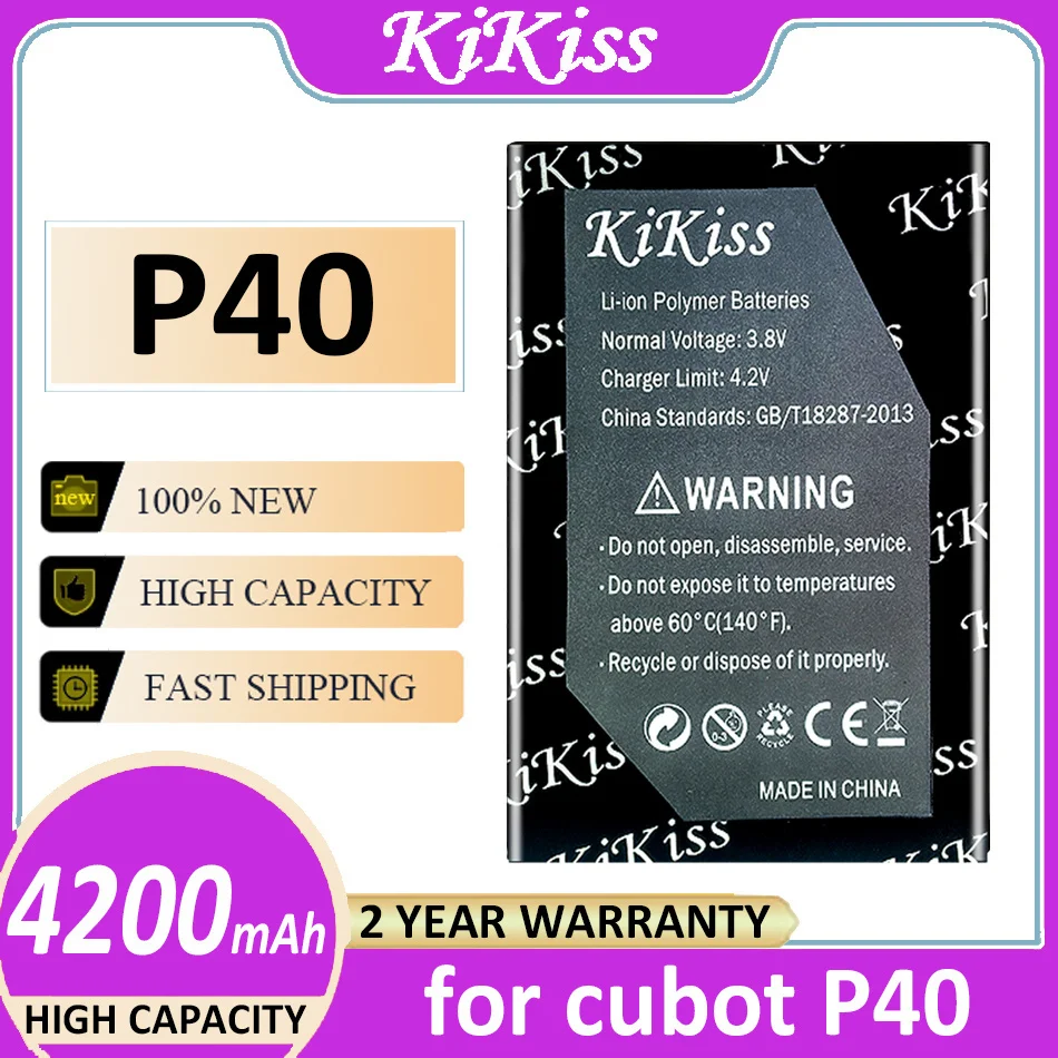 

Аккумулятор KiKiss P 40 (J9) 4200 мАч для cubot P40 Bateria