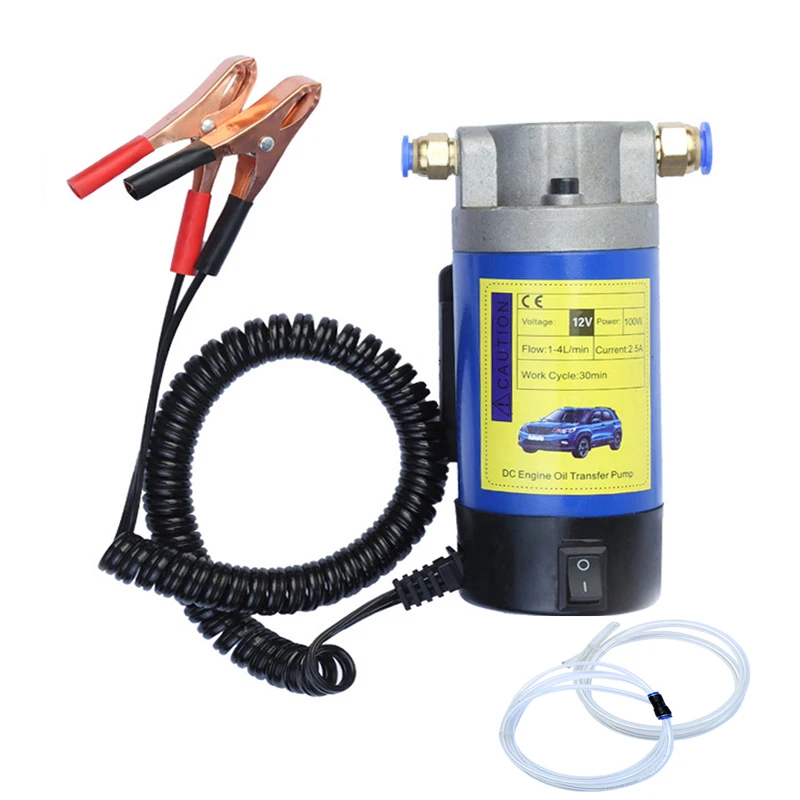 

12V/24V Portable Oil Transfer Pump 1-4L/min Extractor Fluid Suction Electric Change Fuel Pump Siphon Tool for Car Motor Boat