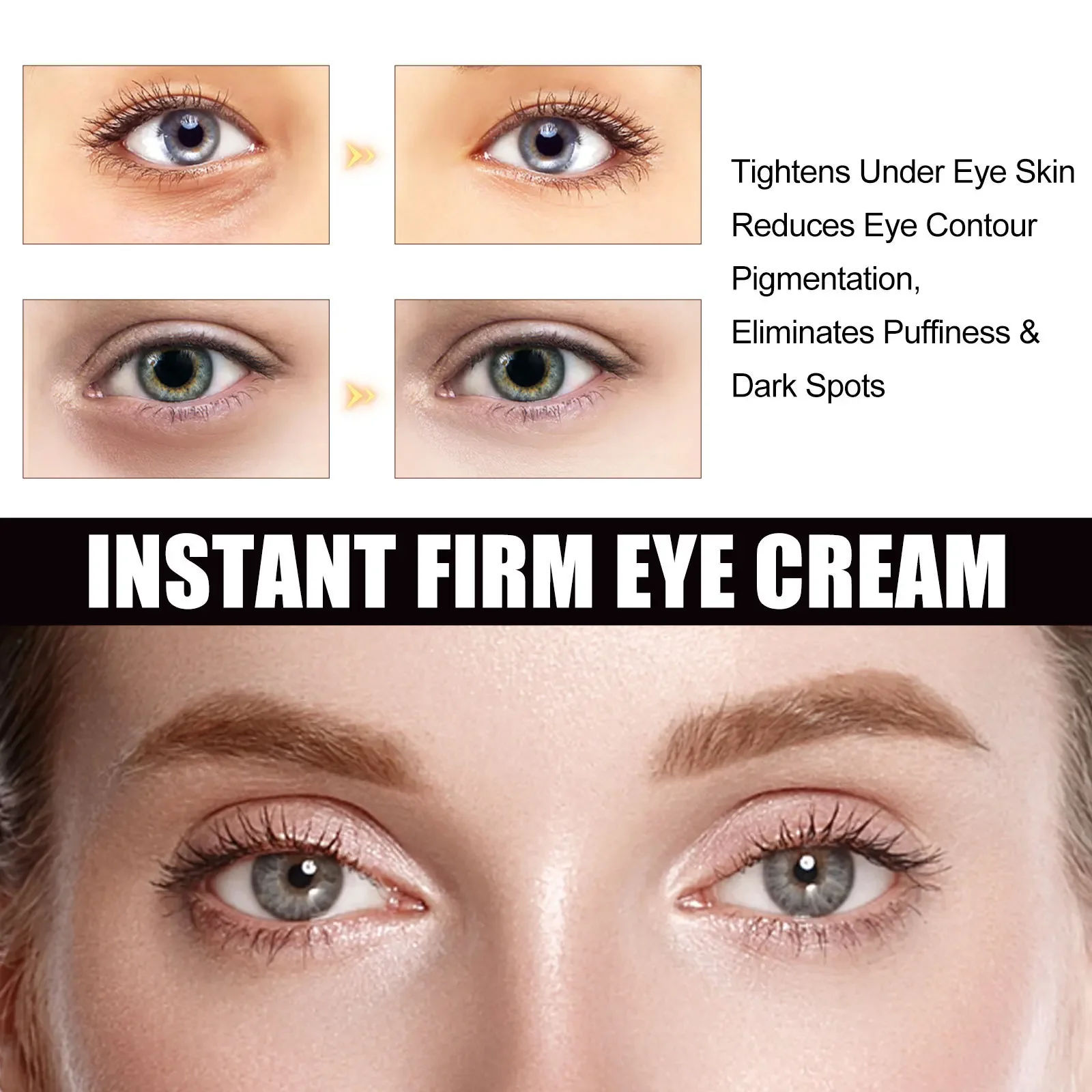 Anti-wrinkle eye cream for smoothing fine lines puffiness dark circles tightening hydrating skin around eyes