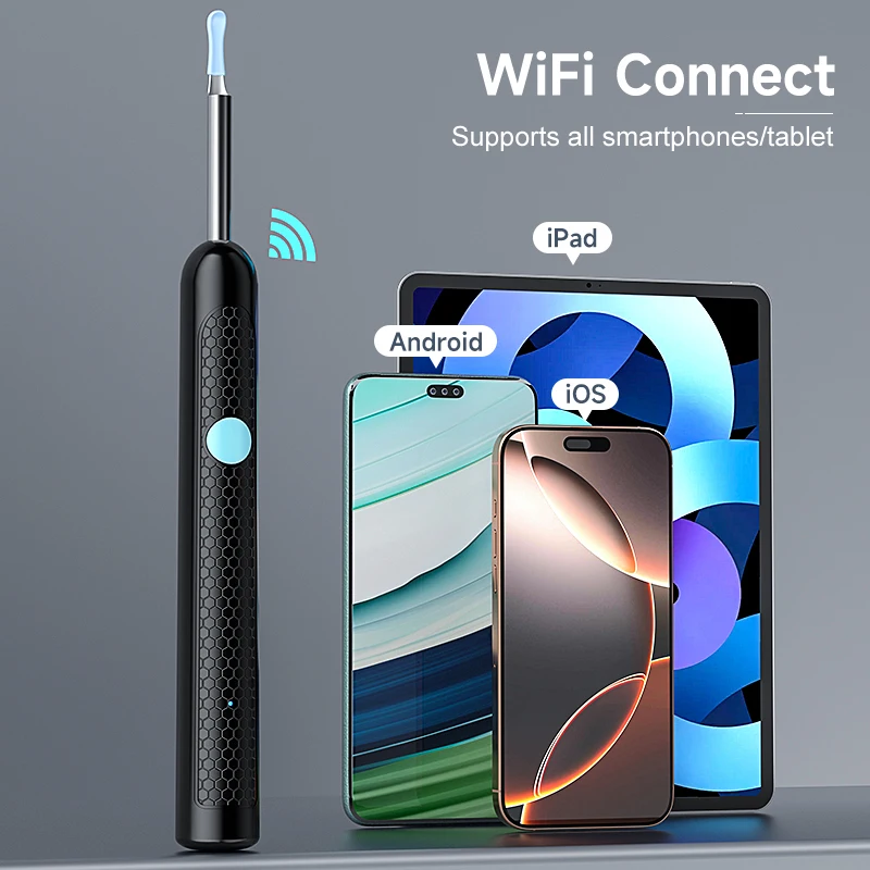 WIFI ־  ī޶ HD1080P 4.2MM EarPick   Ǭ   ûұ ð  ν  LED USB C 